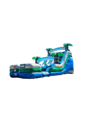 15ft Hawaiian Tropical Dual Lane Waterslide (Wet)